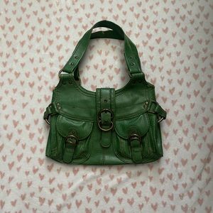 aldo green leather purse